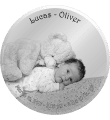 16" round newborn baby gift mirror